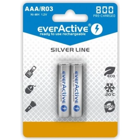 [33470] everActive Baterije AAA Rechargeable NI-MH R3 800mAh 2KOM